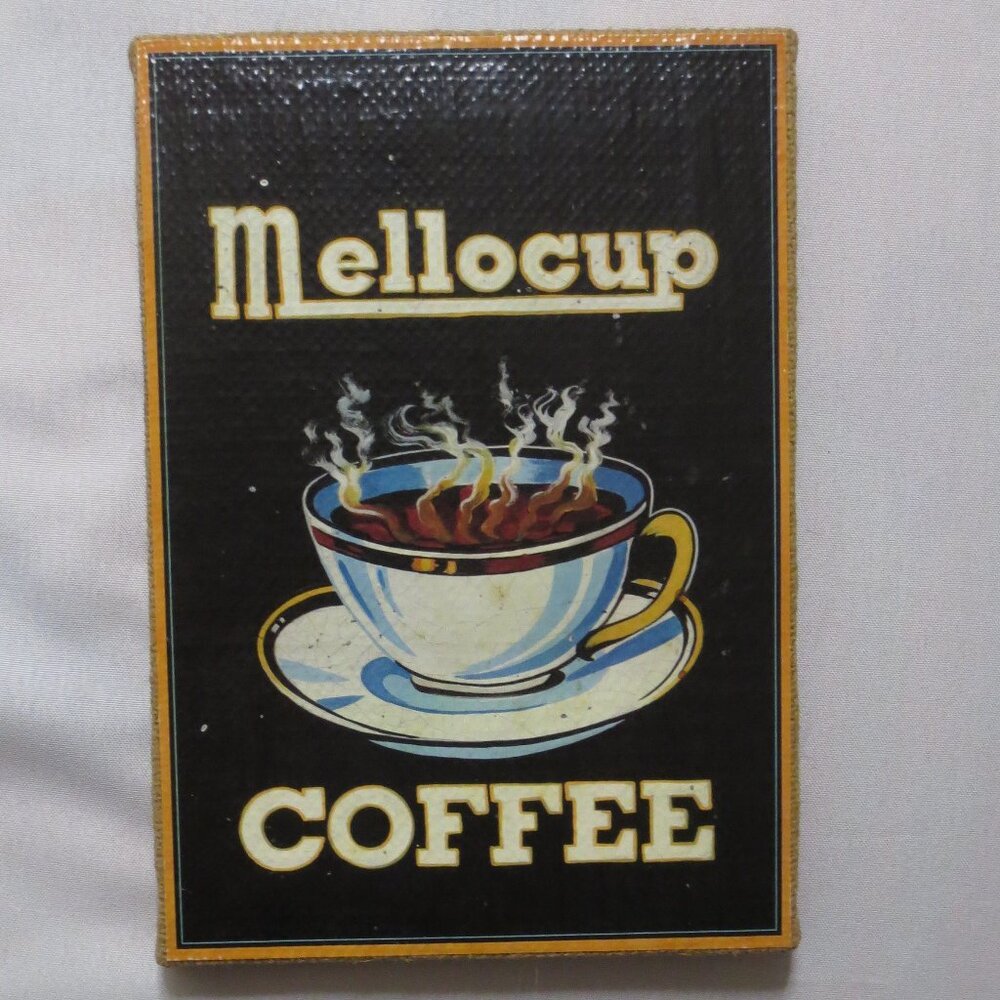 MELLOCUP COFFEE art BLACK wall hanging CANVAS